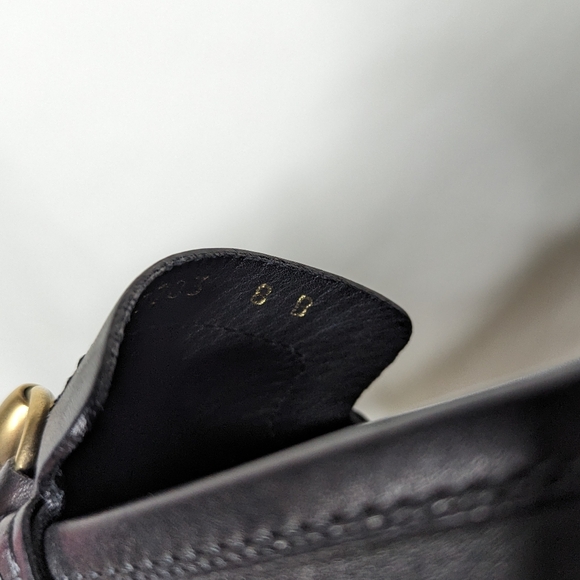 Gucci Women's Black Leather 117703 Horsebit Loafers Size 8 - Picture 9 of 10